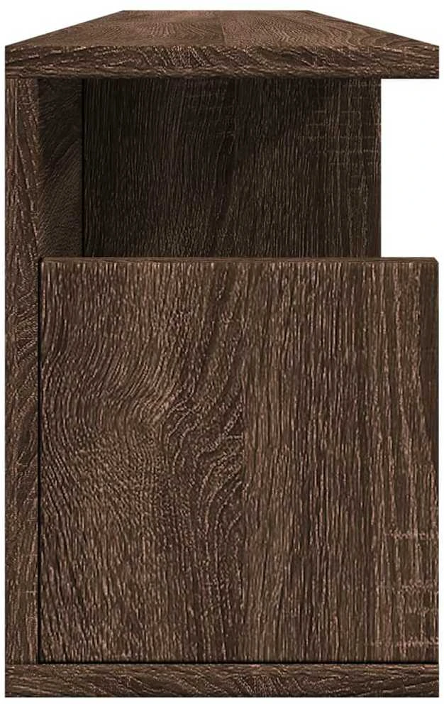 Sieninė spintelė, ruda ąžuolo, 100x20x30cm, apdirbta mediena