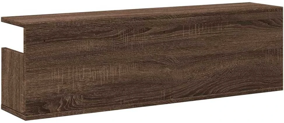Sieninė spintelė, ruda ąžuolo, 100x20x30cm, apdirbta mediena