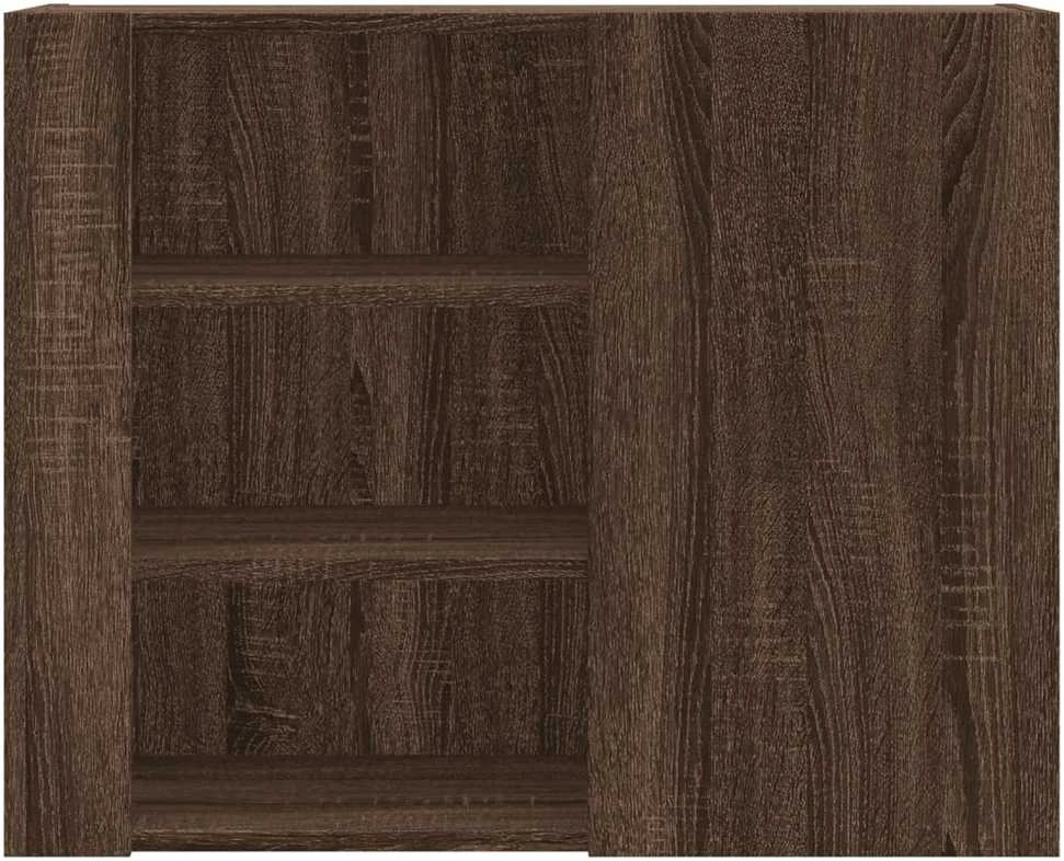 Sieninė spintelė, ruda ąžuolo, 75x35x60cm, apdirbta mediena
