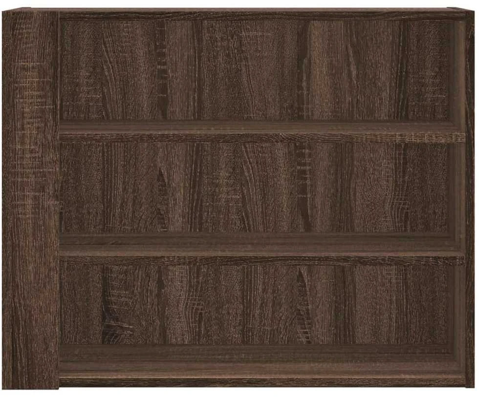 Sieninė spintelė, ruda ąžuolo, 75x35x60cm, apdirbta mediena