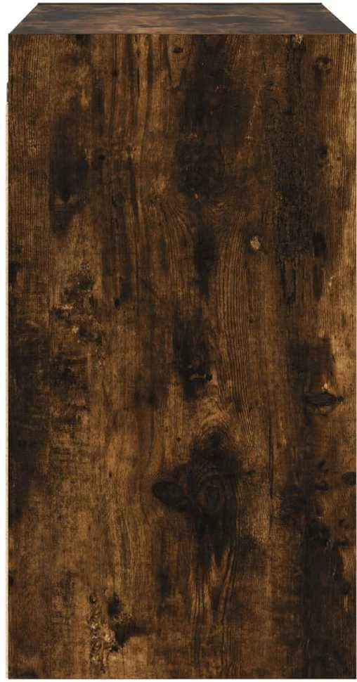 Sieninė spintelė su stiklinėmis durelėmis, dūminė, 68x37x68,5cm