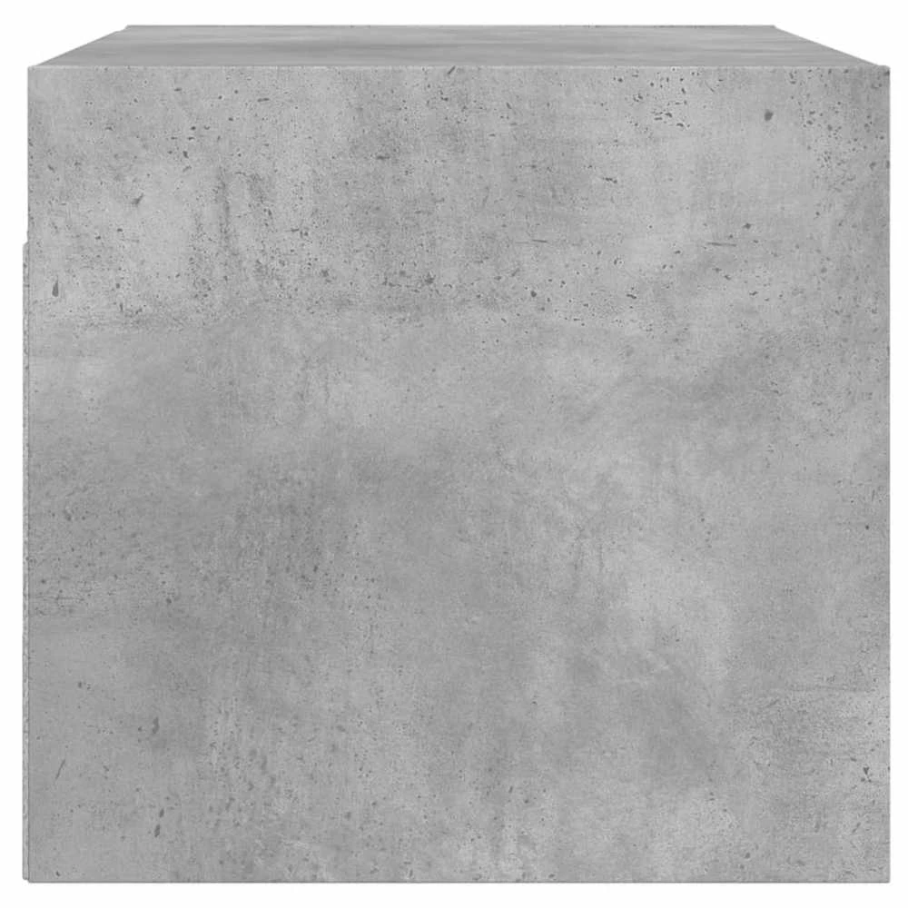 Sieninė spintelė su stiklinėmis durelėmis, betono, 68,5x37x35cm