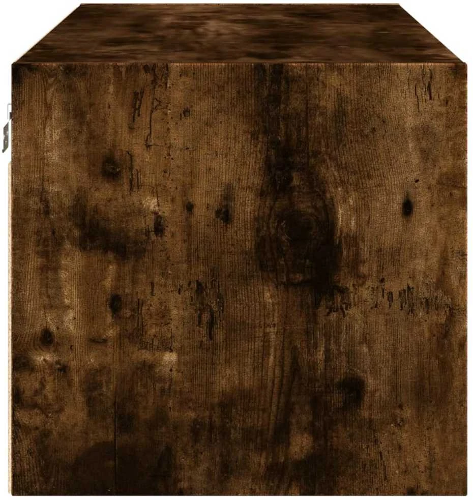 Sieninė spintelė su stiklinėmis durelėmis, dūminė, 102x37x35cm