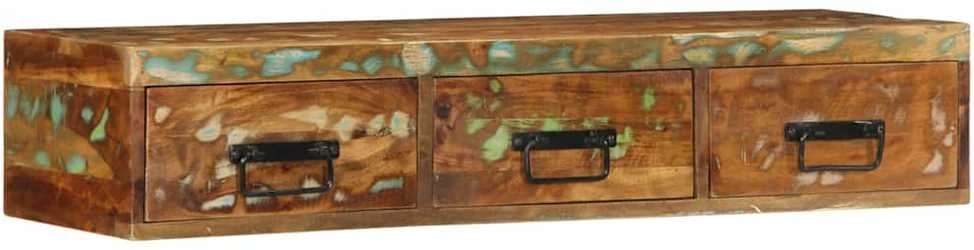 Sieninė televizoriaus spintelė, 100x30x19cm, perdirbta mediena