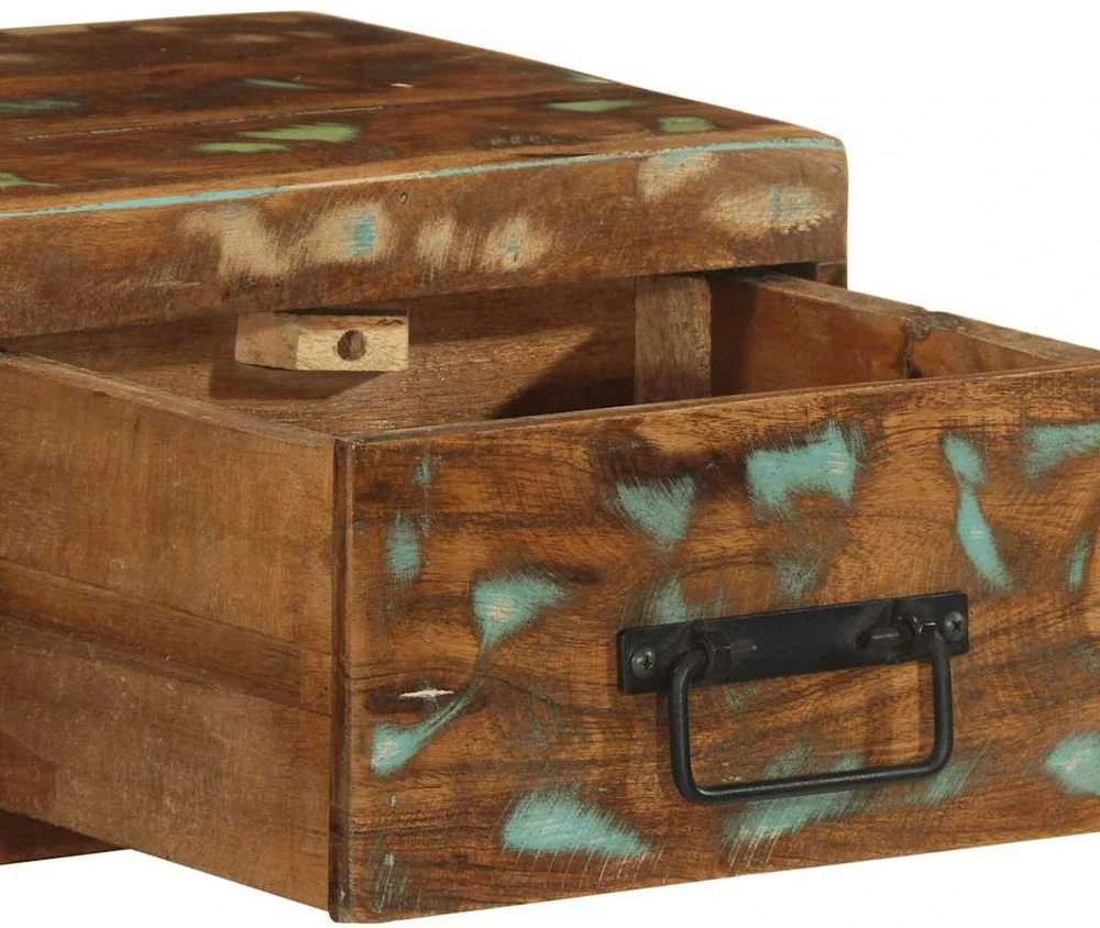 Sieninė televizoriaus spintelė, 100x30x19cm, perdirbta mediena