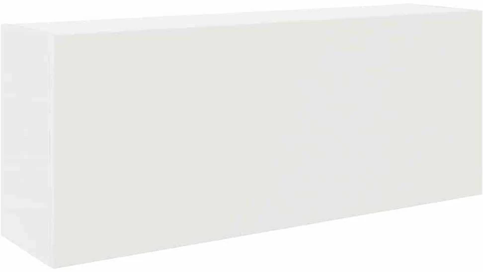 Sieninė vonios kambario spintelė, baltos, 100x25x40cm, mediena
