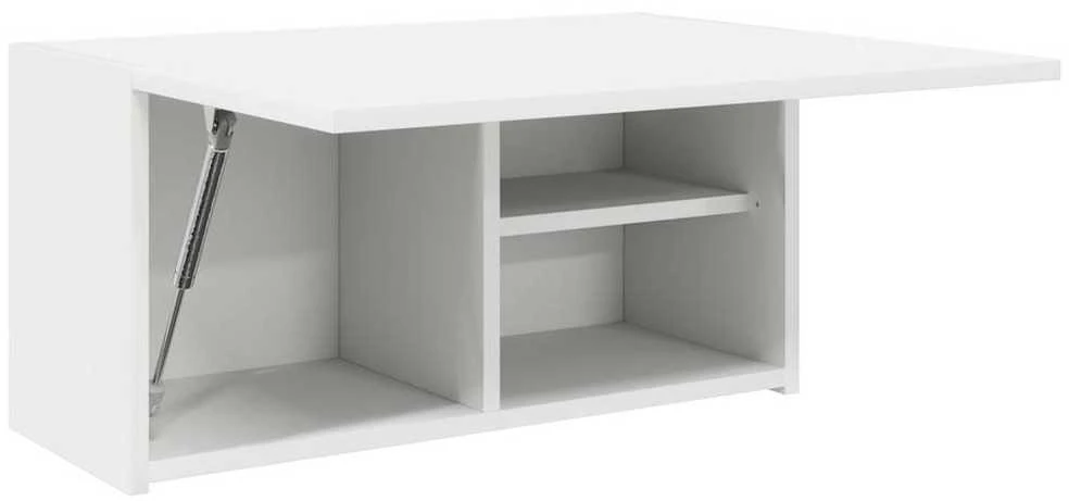 Sieninė vonios kambario spintelė, baltos, 60x25x30cm, mediena