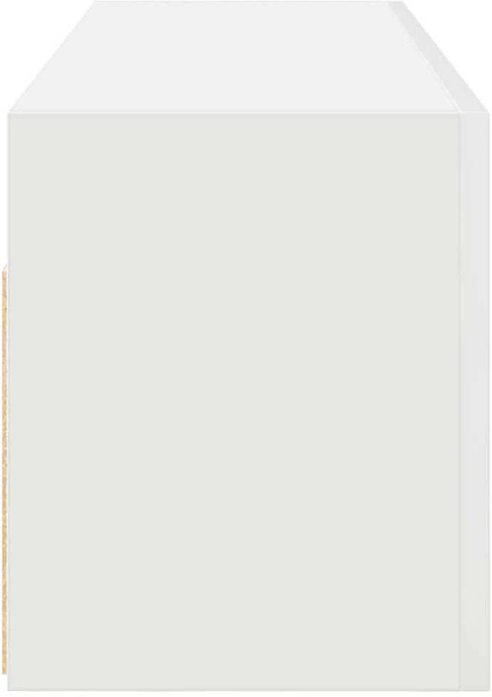 Sieninė vonios kambario spintelė, baltos, 100x25x30cm, mediena