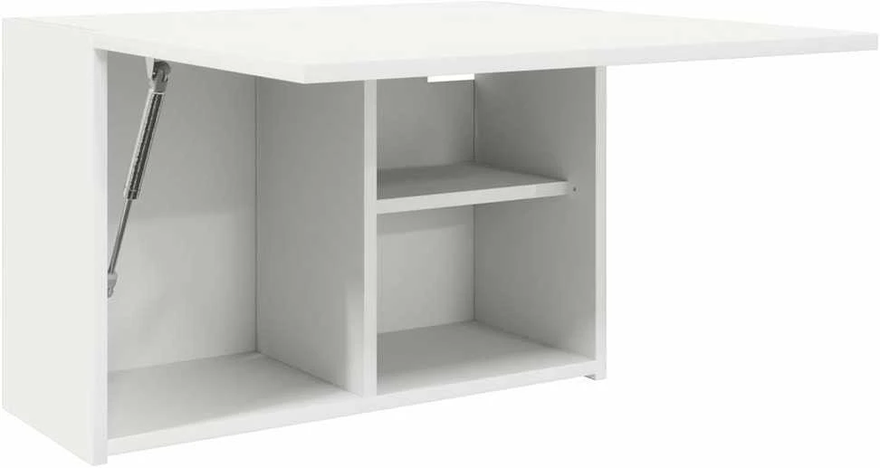 Sieninė vonios kambario spintelė, baltos, 60x25x40cm, mediena