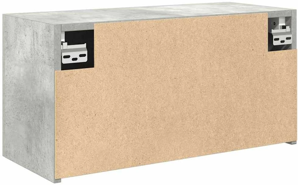 Sieninė vonios kambario spintelė, betono pilka, 60x25x30cm