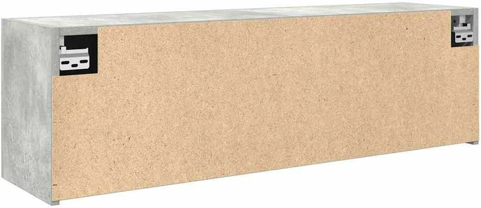 Sieninė vonios kambario spintelė, betono pilka, 100x25x30cm