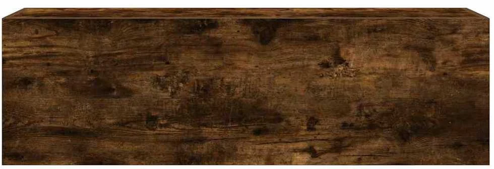 Sieninė vonios kambario spintelė, dūminio ąžuolo, 100x25x30cm
