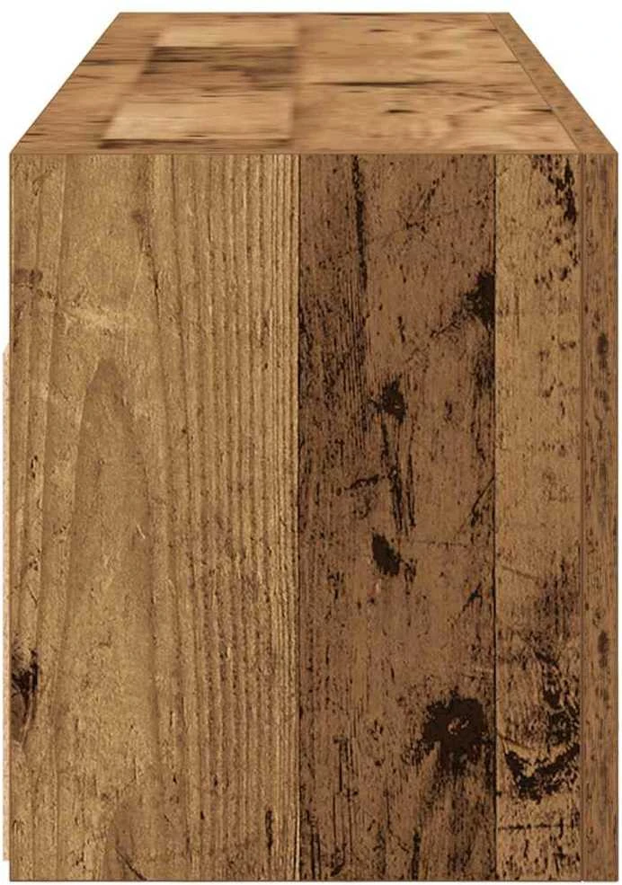 Sieninė vonios kambario spintelė, medienos, 100x25x30cm