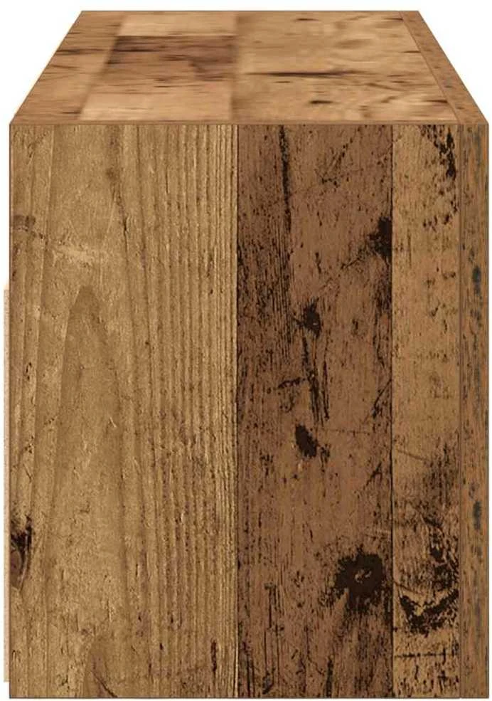 Sieninė vonios kambario spintelė, medienos, 80x25x30cm, mediena