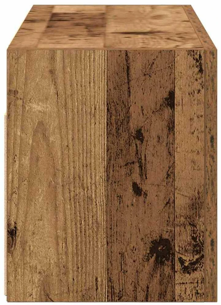 Sieninė vonios kambario spintelė, medienos, 60x25x30cm, mediena
