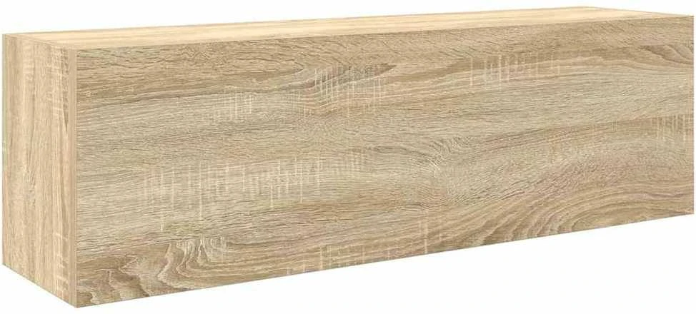Sieninė vonios kambario spintelė, sonoma ąžuolo, 100x25x30cm