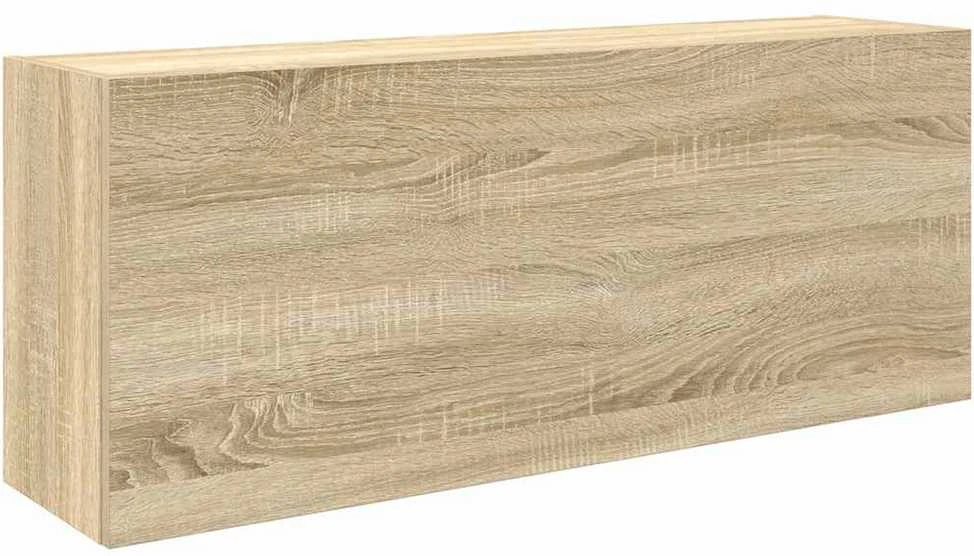 Sieninė vonios kambario spintelė, sonoma ąžuolo, 100x25x40cm