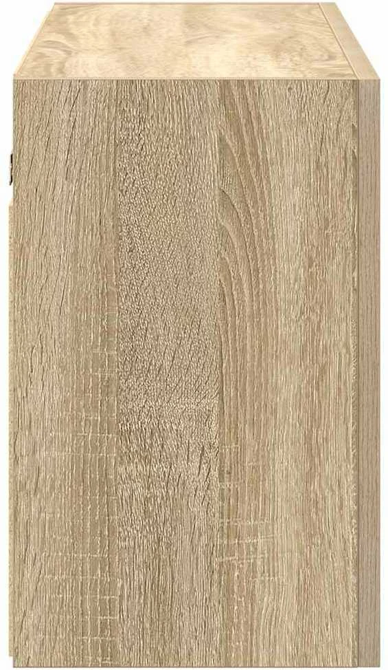 Sieninė vonios kambario spintelė, sonoma ąžuolo, 100x25x40cm