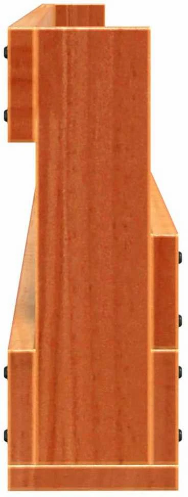 Sieninės batų lentynos, 2vnt., rudos, 59x8,5x23,5cm, pušis
