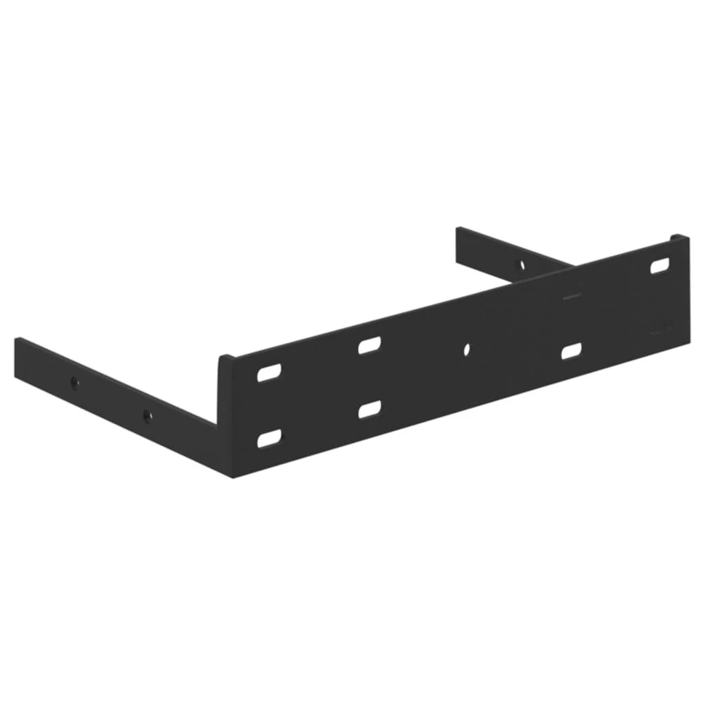 Sieninės kampinės lentynos, 2vnt., pilkos, 25x25x3,8cm, MDF