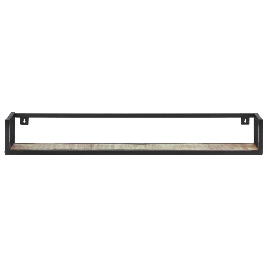 Sieninės lentynos, 2vnt., 120cm, perdirbtos medienos masyvas