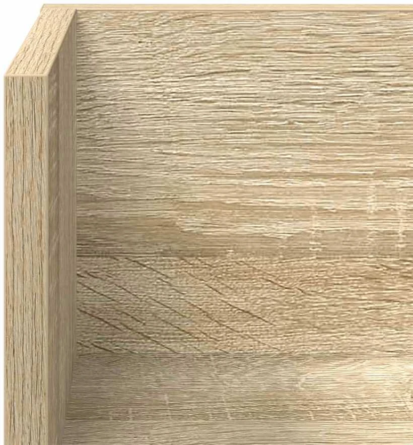 Sieninės lentynos, 2vnt., ąžuolo, 75x16,5x16,5cm, mediena