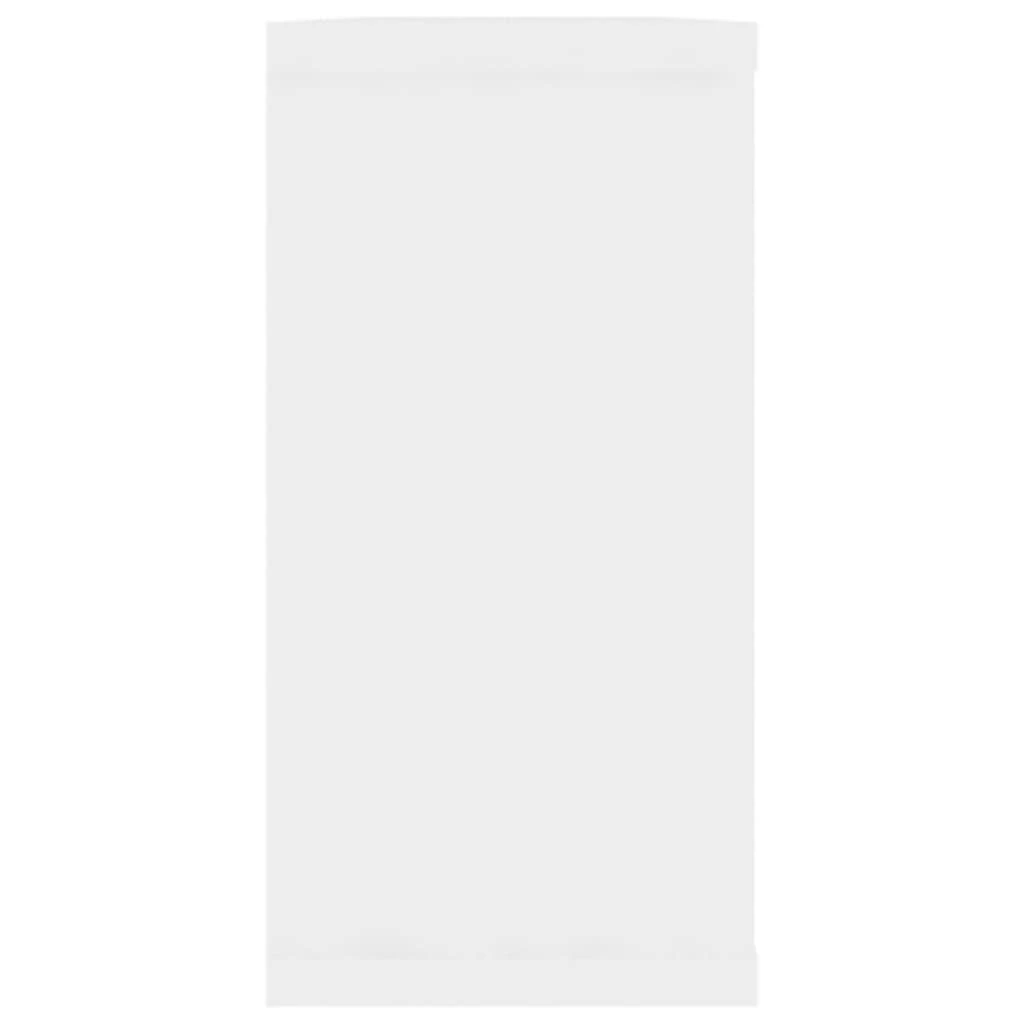 Sieninės lentynos, 2vnt., baltos, 100x15x30cm, apdirbta mediena