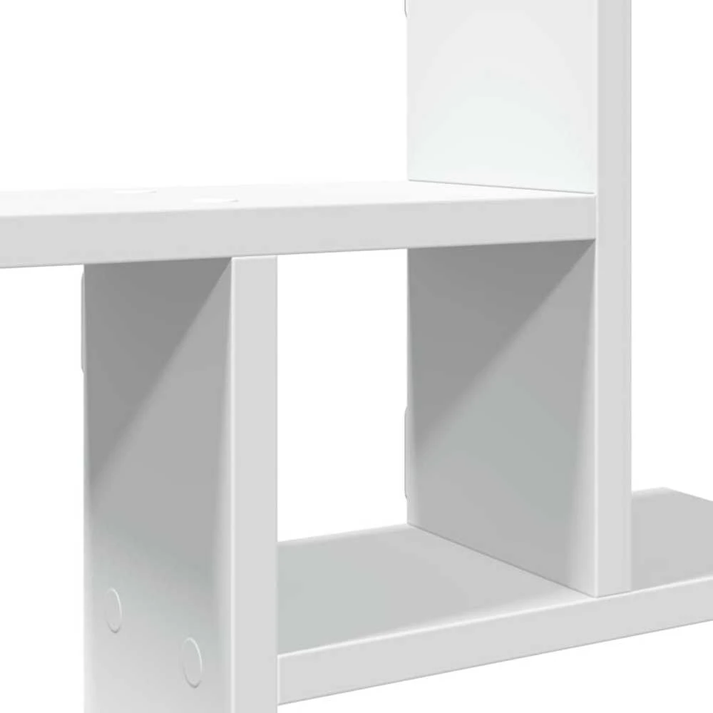 Sieninės lentynos, 2vnt., baltos, 50x12x50cm, apdirbta mediena