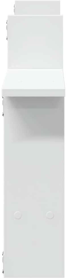 Sieninės lentynos, 2vnt., baltos, 50x12x50cm, apdirbta mediena