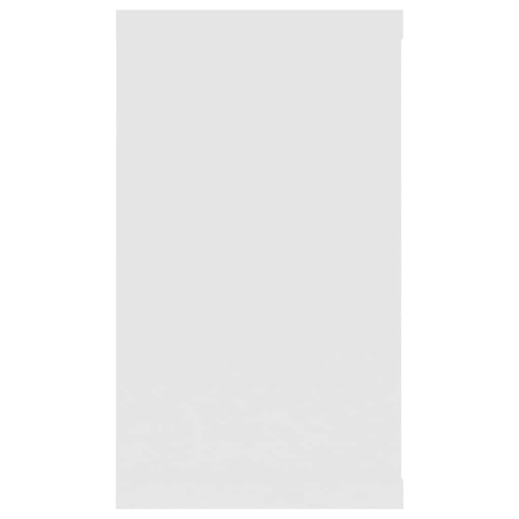 Sieninės lentynos, 2vnt., baltos, 80x15x26,5cm apdirbta mediena