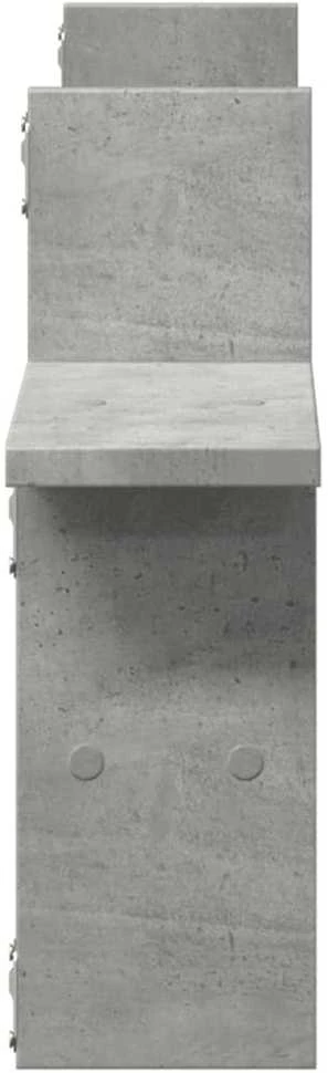 Sieninės lentynos, 2vnt., betono, 38x12x38cm, apdirbta mediena