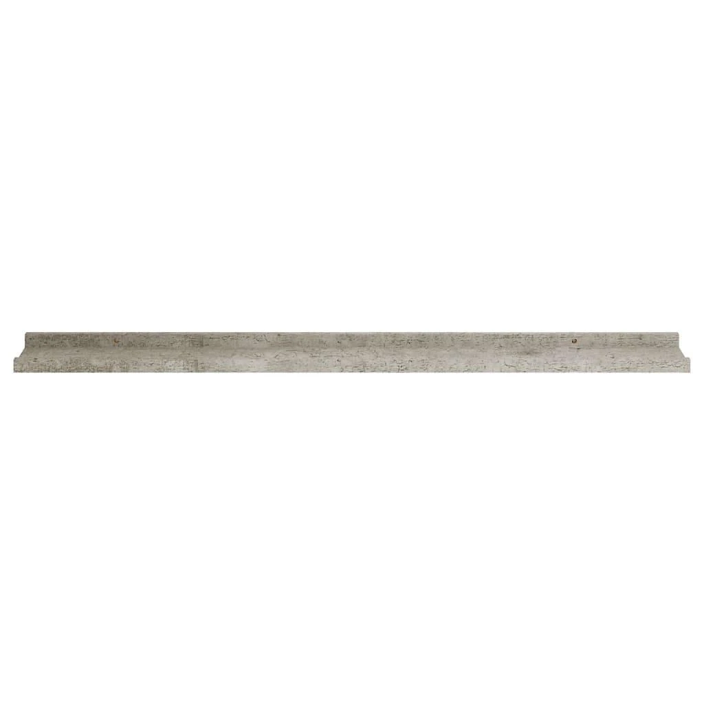 Sieninės lentynos, 2vnt., betono pilkos spalvos, 100x9x3cm