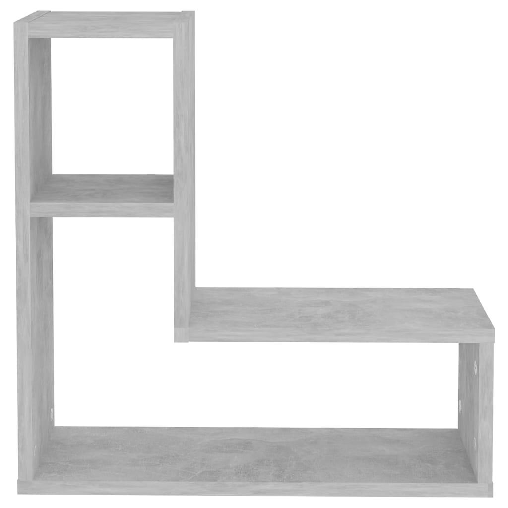 Sieninės lentynos, 2vnt., betono, 50x15x50cm, apdirbta mediena