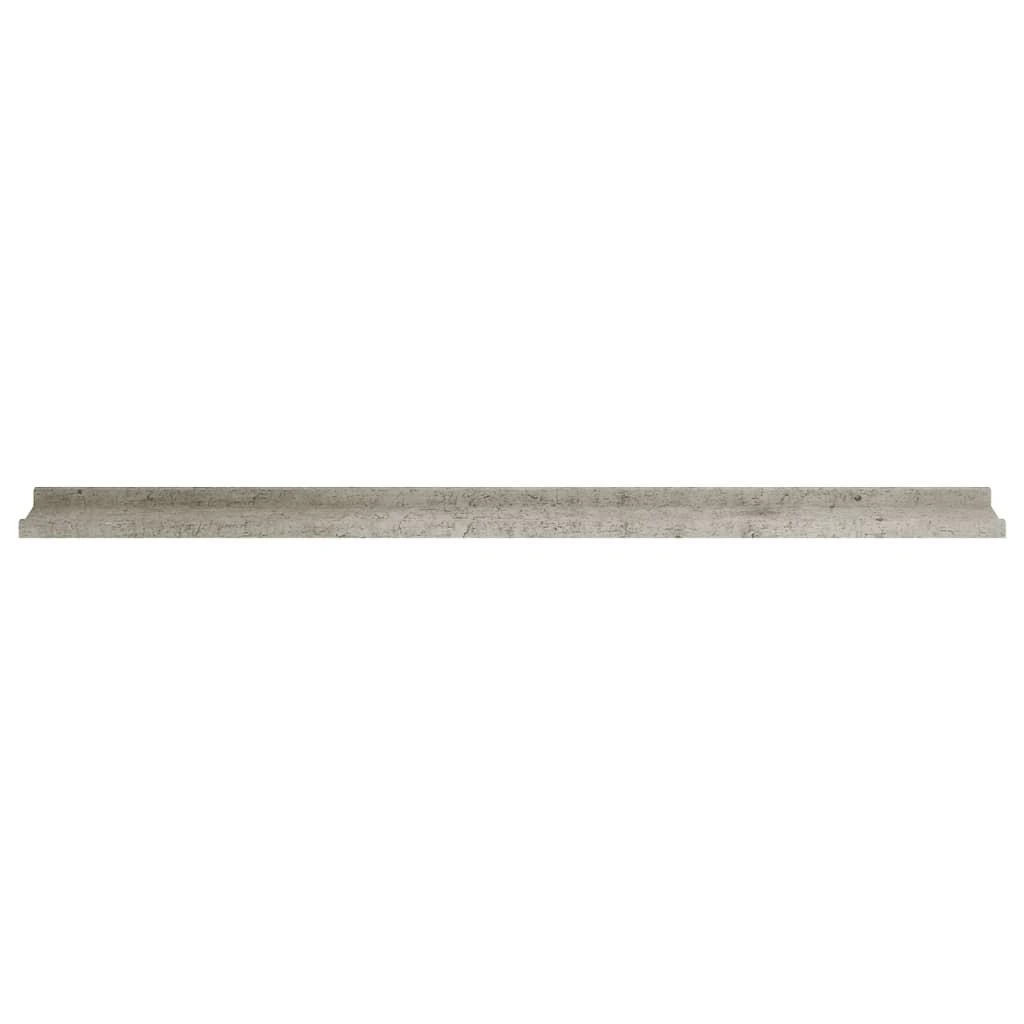 Sieninės lentynos, 2vnt., betono pilkos spalvos, 115x9x3cm