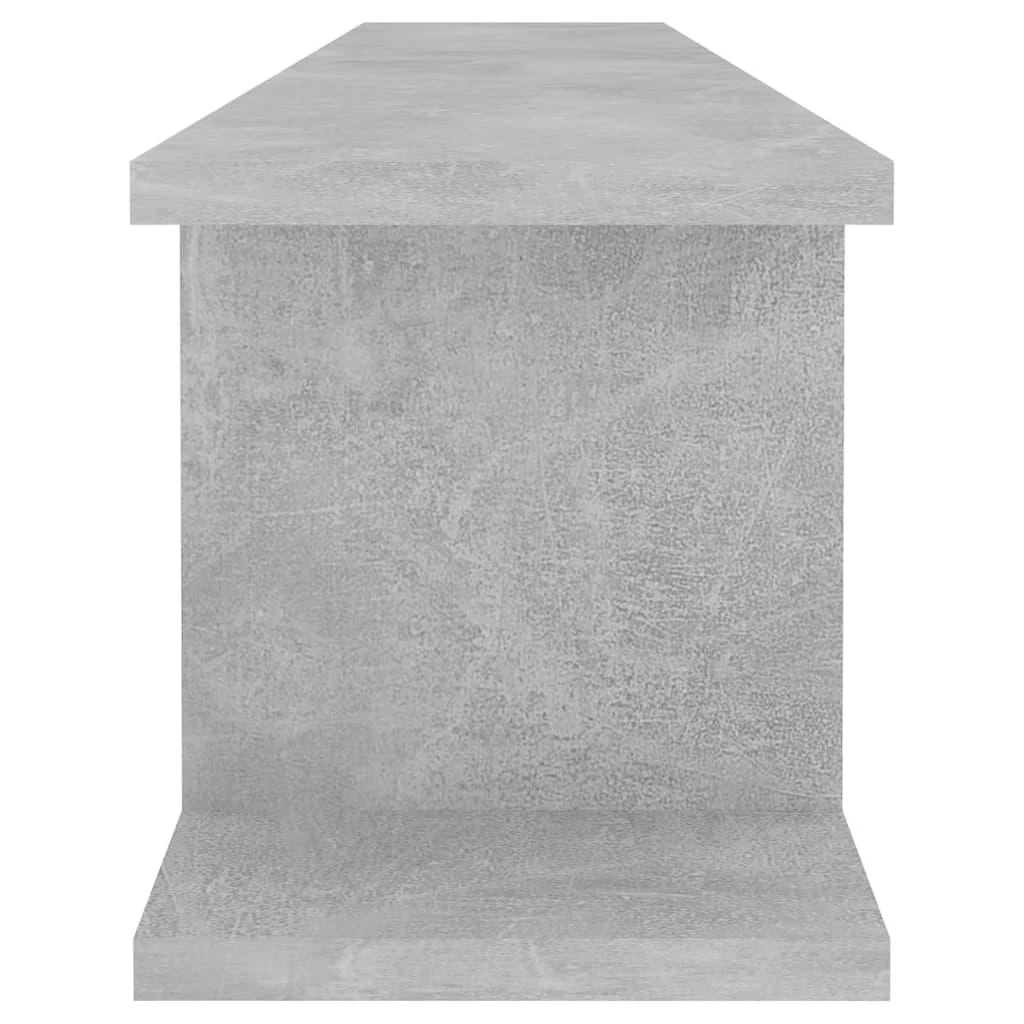 Sieninės lentynos, 2vnt., betono pilkos, 105x18x20cm, MDP