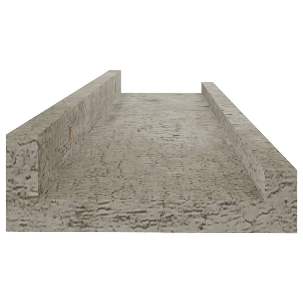 Sieninės lentynos, 2vnt., betono pilkos spalvos, 40x9x3cm