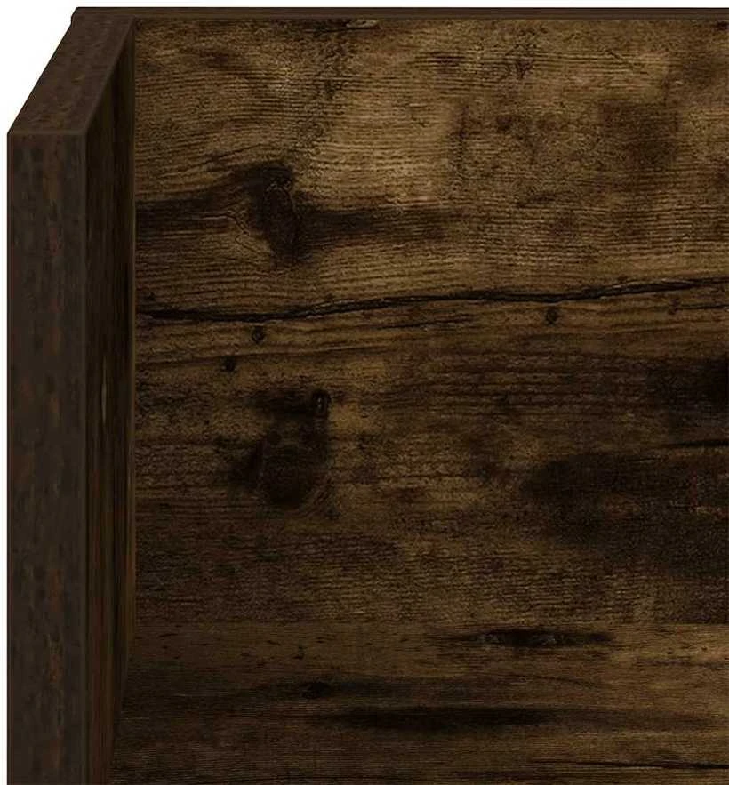 Sieninės lentynos, 2vnt., dūminės, 100x16,5x16,5cm, mediena