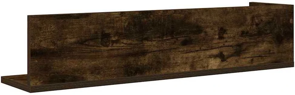 Sieninės lentynos, 2vnt., dūminės, 75x16,5x16,5cm, mediena