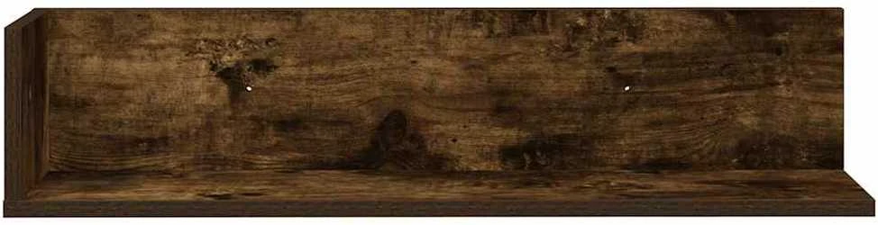 Sieninės lentynos, 2vnt., dūminės, 75x16,5x16,5cm, mediena