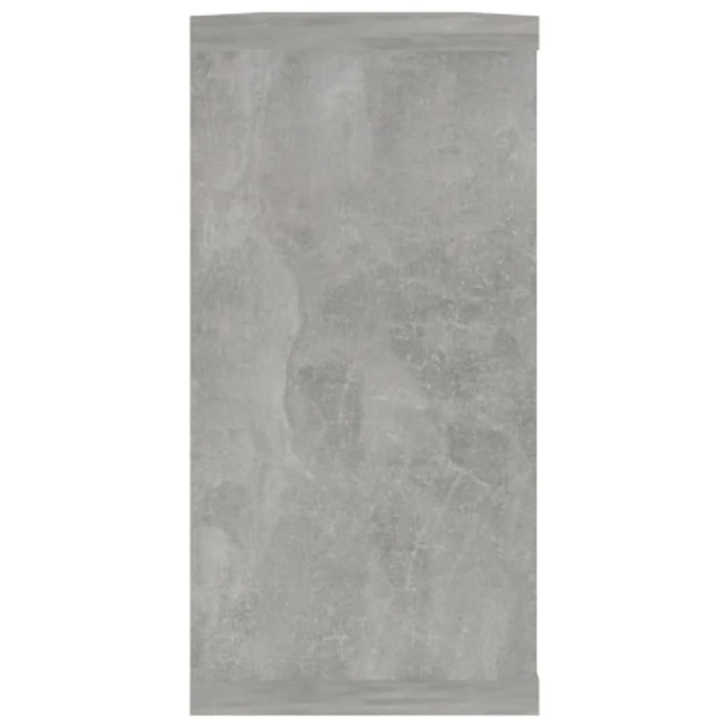 Sieninės lentynos, 2vnt., betono, 100x15x30cm, apdirbta mediena