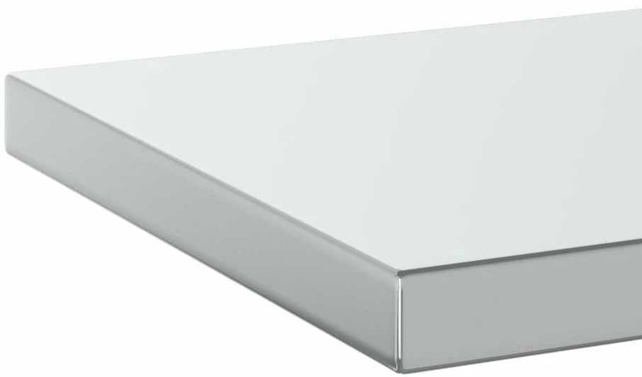 Sieninės lentynos, 2vnt., sidabrinės, 100x30x3cm, plienas