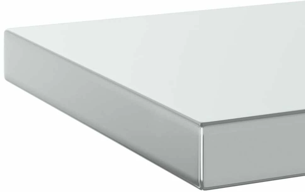 Sieninės lentynos, 2vnt., sidabrinės, 50x23,5cm, plienas