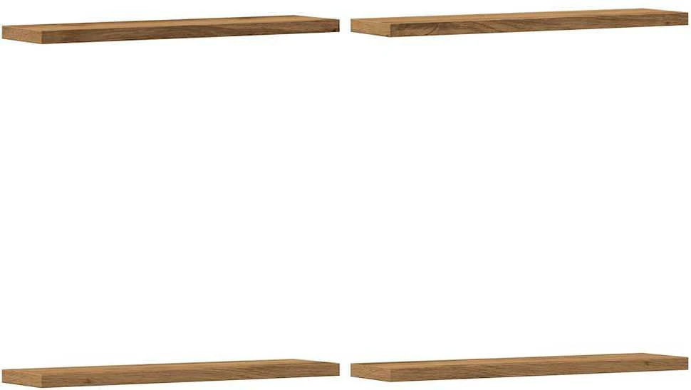 Sieninės lentynos, 4vnt., artisano ąžuolo, 40x20x1,5cm, mediena