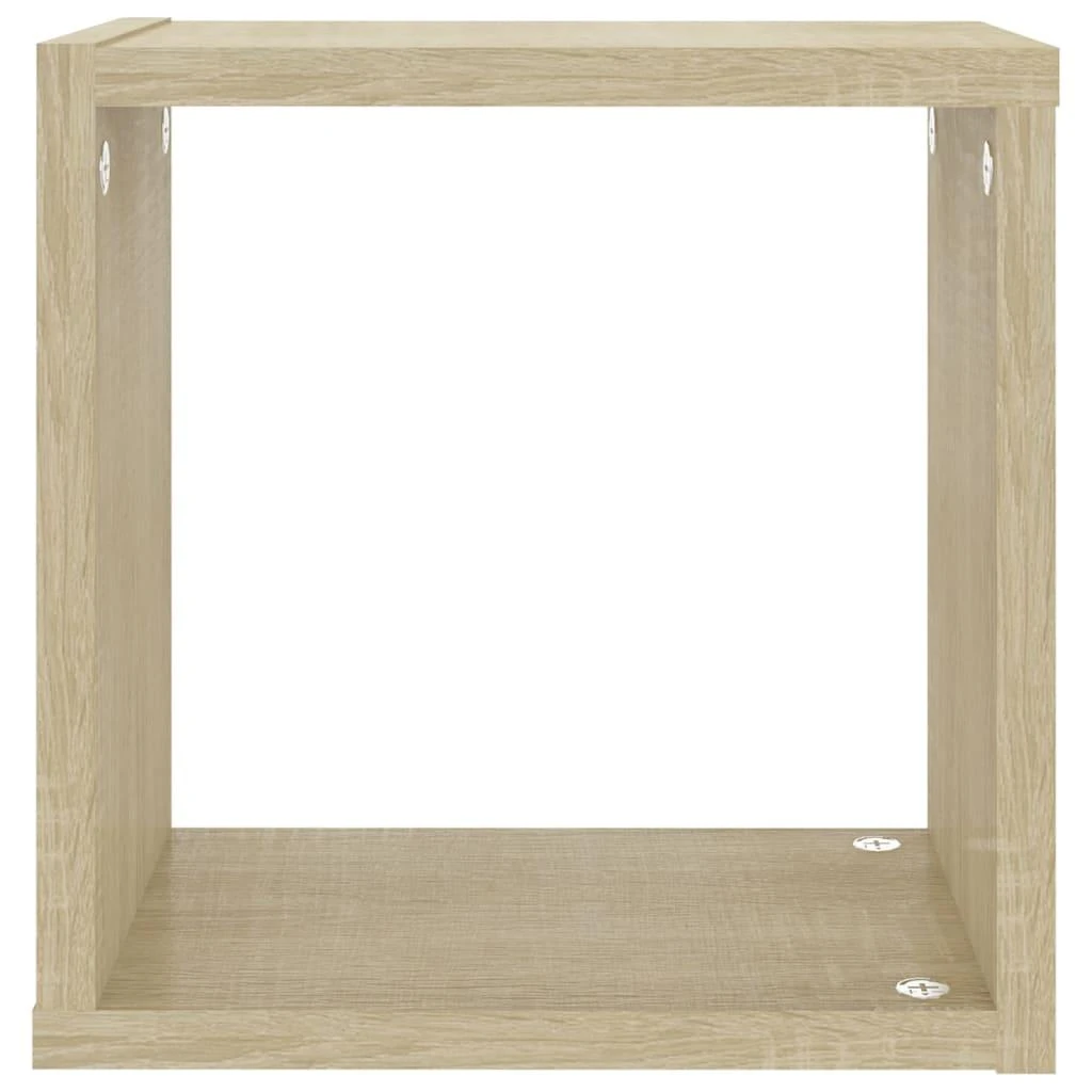 Sieninės lentynos, 4vnt., ąžuolo, 26x15x26cm, kubo formos