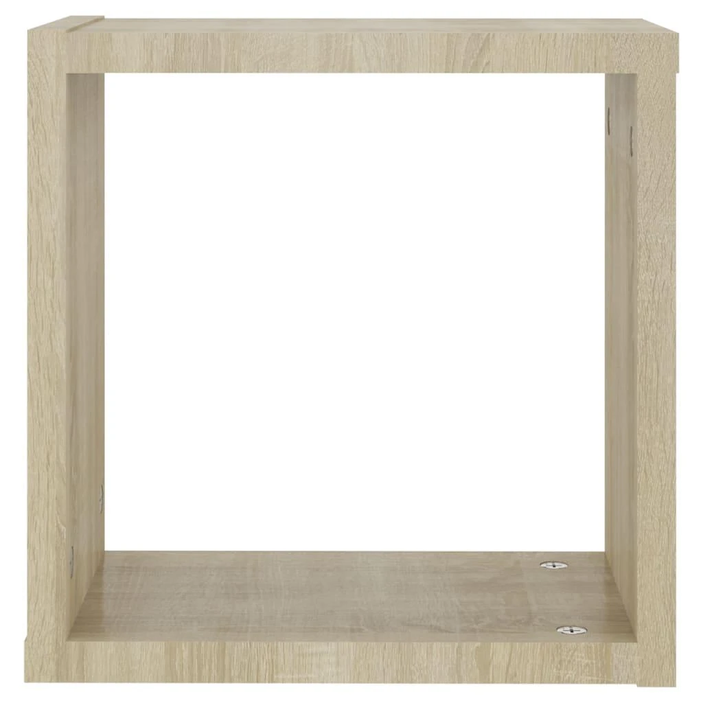 Sieninės lentynos, 4vnt., ąžuolo, 30x15x30cm, kubo formos