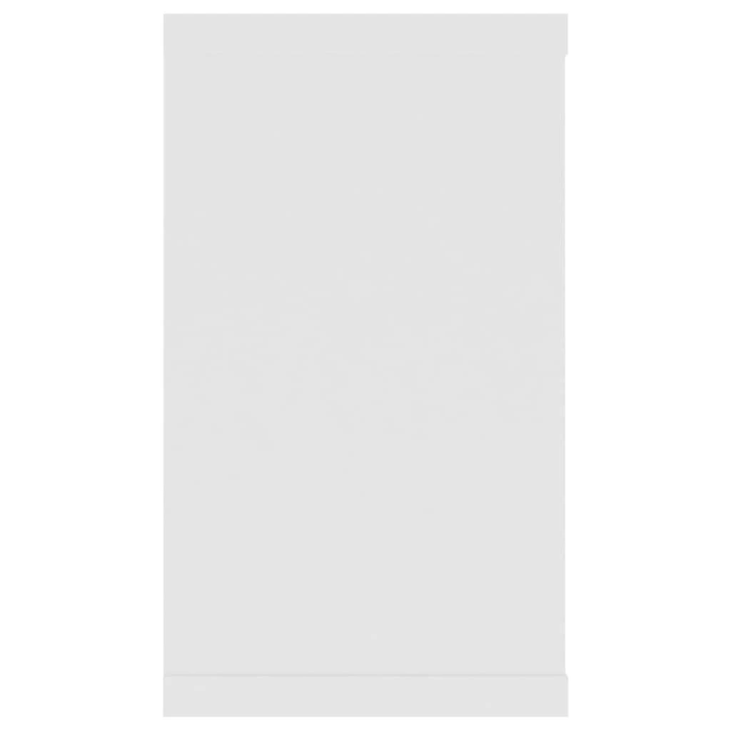 Sieninės lentynos, 4vnt., baltos, 80x15x26,5cm apdirbta mediena