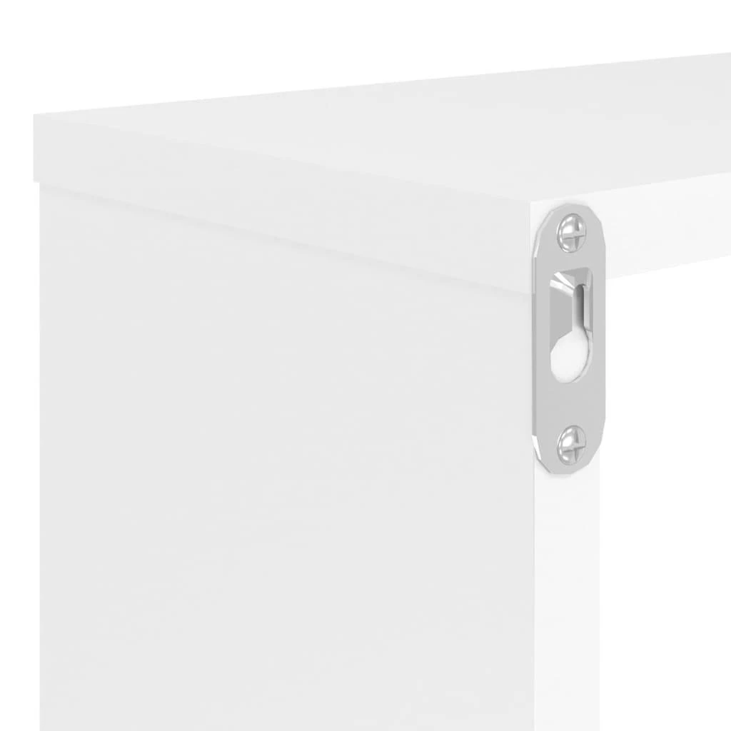 Sieninės lentynos, 4vnt., baltos, 80x15x26,5cm apdirbta mediena