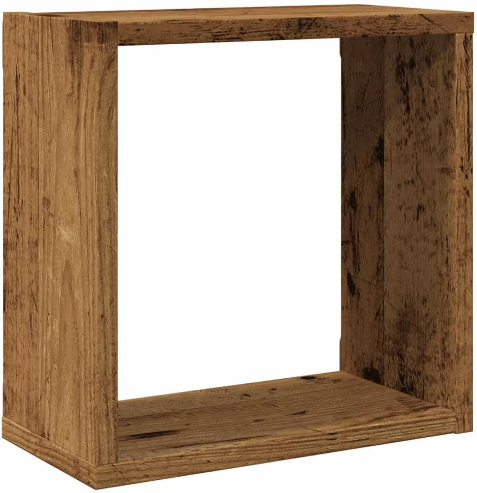 Sieninės lentynos, 4vnt., medienos, 30x15x30cm, mediena