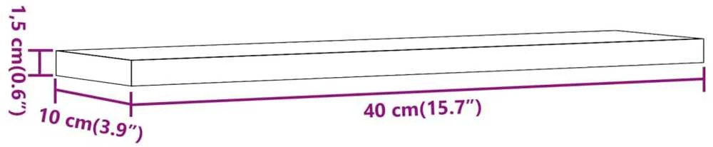 Sieninės lentynos, 4vnt., medienos, 40x10x1,5cm, mediena