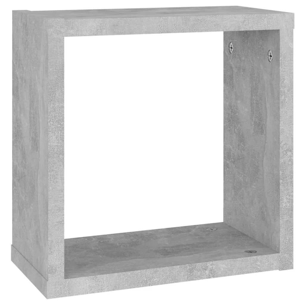 Sieninės lentynos, 4vnt., pilkos, 30x15x30cm, kubo formos